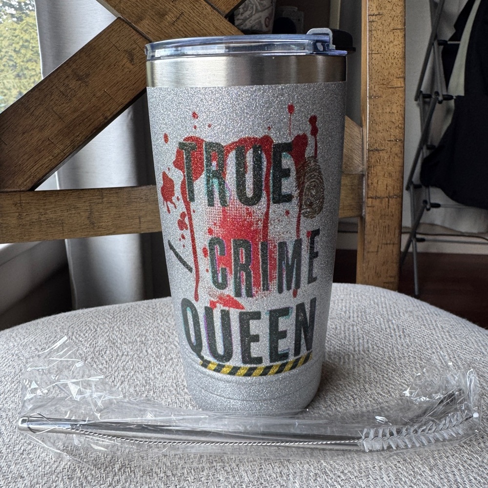 True Crime Queen Tumbler with Straw